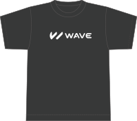 WAVEロゴ 点字モチーフ チャリティ Tシャツ GRAY