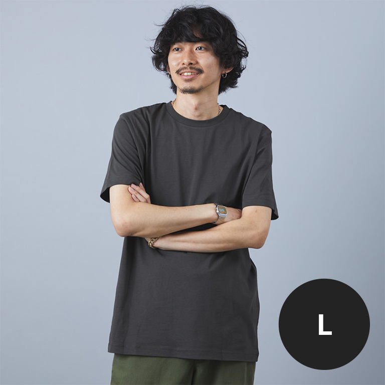 WAVE 点字モチーフ チャリティ Tシャツ GRAY Lサイズ FRONT