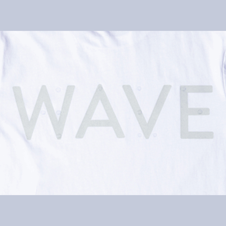 WAVE 点字モチーフ チャリティ Tシャツ WHITE 柄デザイン