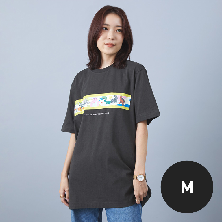 STREET ART LINE PROJECT×WAVE チャリティ Tシャツ GRAY Mサイズ BACK