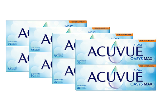 ワンデーアキュビューオアシス マックス 乱視用（×8箱）